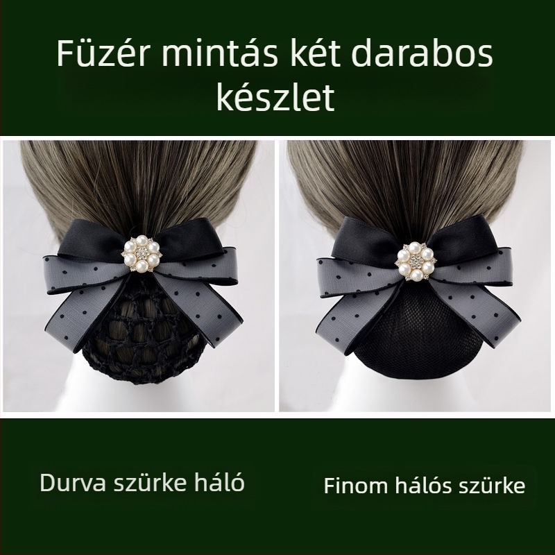 Nőknek szóló selyemszálból készült hajkiegészítő — professzionális hajháló légiutas-kísérők és ápolónők számára — Unique márka