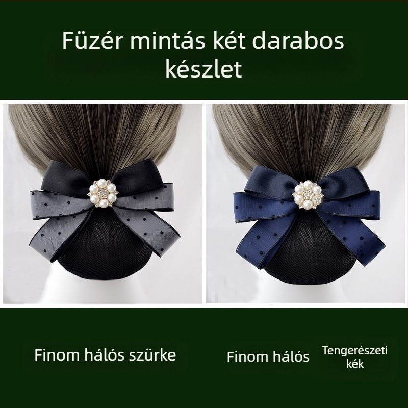 Nőknek szóló selyemszálból készült hajkiegészítő — professzionális hajháló légiutas-kísérők és ápolónők számára — Unique márka