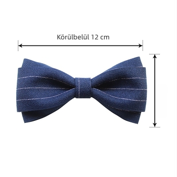 Gallérvirágos csokornyakkendő — unisex, kézzel készített, satin felület, monokróm poliészter jacquard
