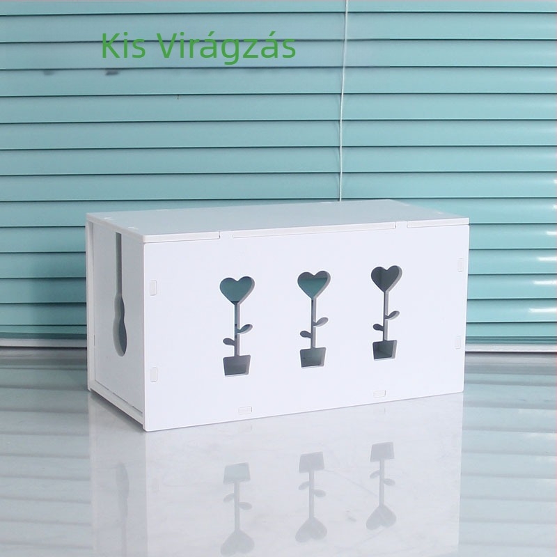 Műanyag kábel- és töltő szervező doboz, modell HfntdmCC, porálló kábelkezelés