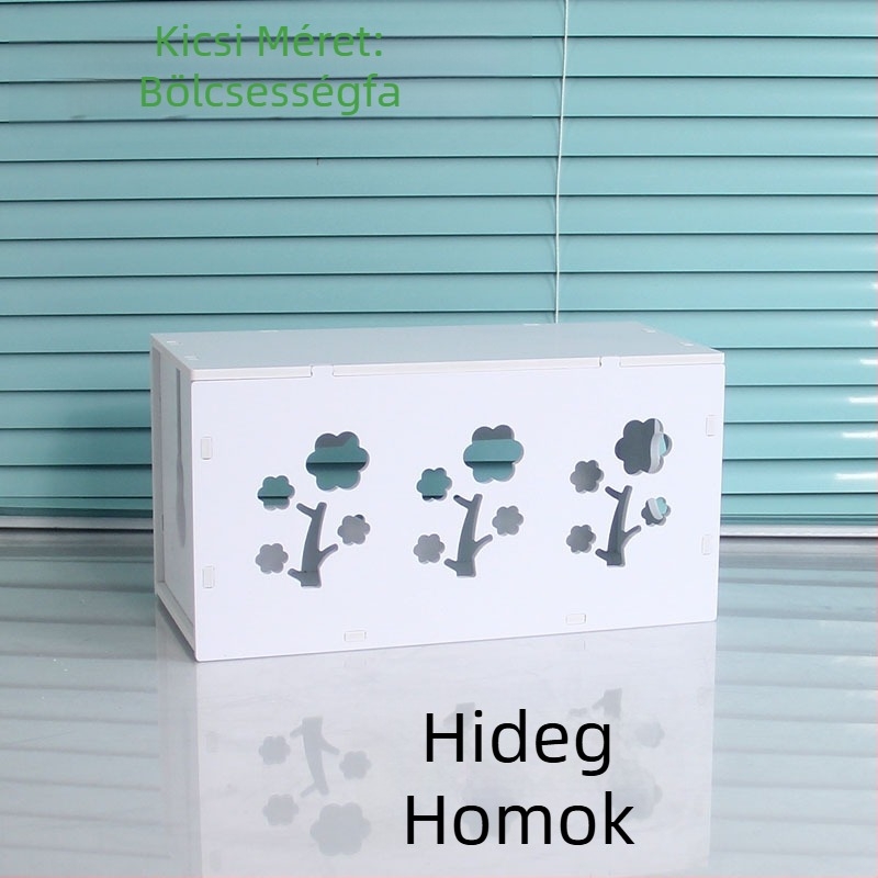 Műanyag kábel- és töltő szervező doboz, modell HfntdmCC, porálló kábelkezelés