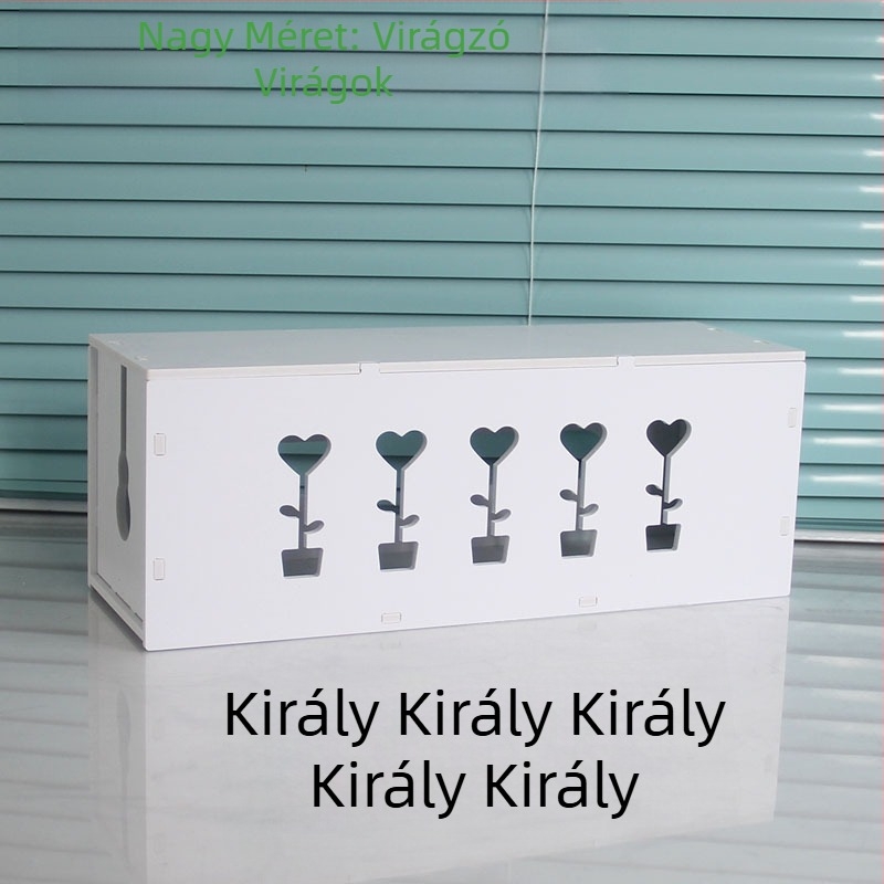 Műanyag kábel- és töltő szervező doboz, modell HfntdmCC, porálló kábelkezelés