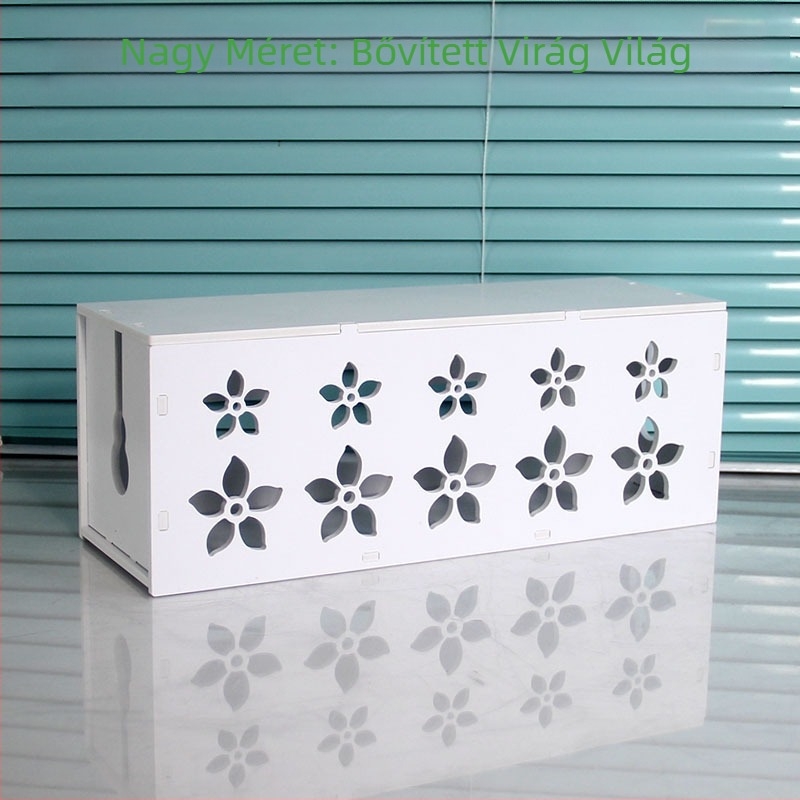 Műanyag kábel- és töltő szervező doboz, modell HfntdmCC, porálló kábelkezelés