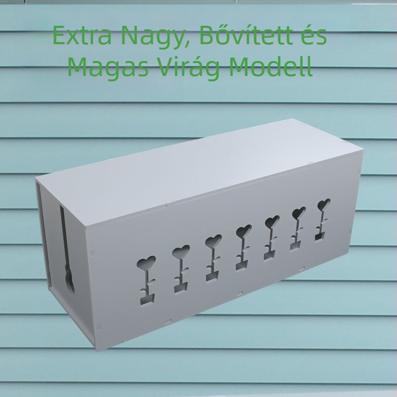 Műanyag kábel- és töltő szervező doboz, modell HfntdmCC, porálló kábelkezelés