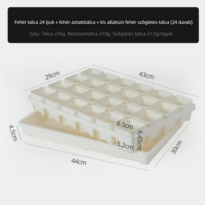 Palántatál tartóval, légáteresztő, erős és tartós, injekciós öntésű műanyagból, 8/12/20/24 lyuk opciók