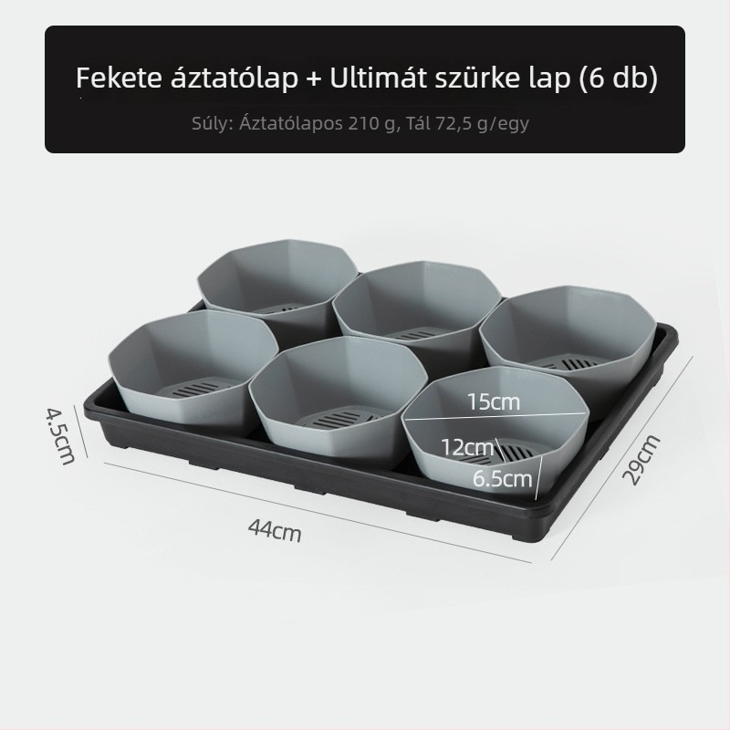Palántatál tartóval, légáteresztő, erős és tartós, injekciós öntésű műanyagból, 8/12/20/24 lyuk opciók