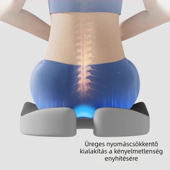 Lélegző memóriahabos üléspárna – ágyéki támasz, autóhoz, irodához és tanuláshoz, mindent egyben