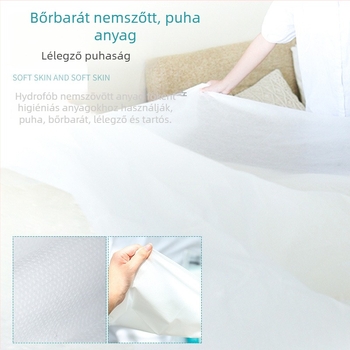 Utazási egyszer használatos ágyneműkészlet — 4 darab, nem szövött textil, tartalmaz lepedőt, paplanhuzatot és párnahuzatot