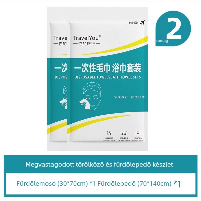 Utazási egyszer használatos ágyneműkészlet — 4 darab, nem szövött textil, tartalmaz lepedőt, paplanhuzatot és párnahuzatot
