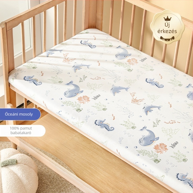 Belleptide Baba gumis lepedő, 100% pamutból, vízálló matracvédő és patchwork ágyneműhuzat