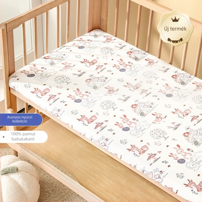 Belleptide Baba gumis lepedő, 100% pamutból, vízálló matracvédő és patchwork ágyneműhuzat