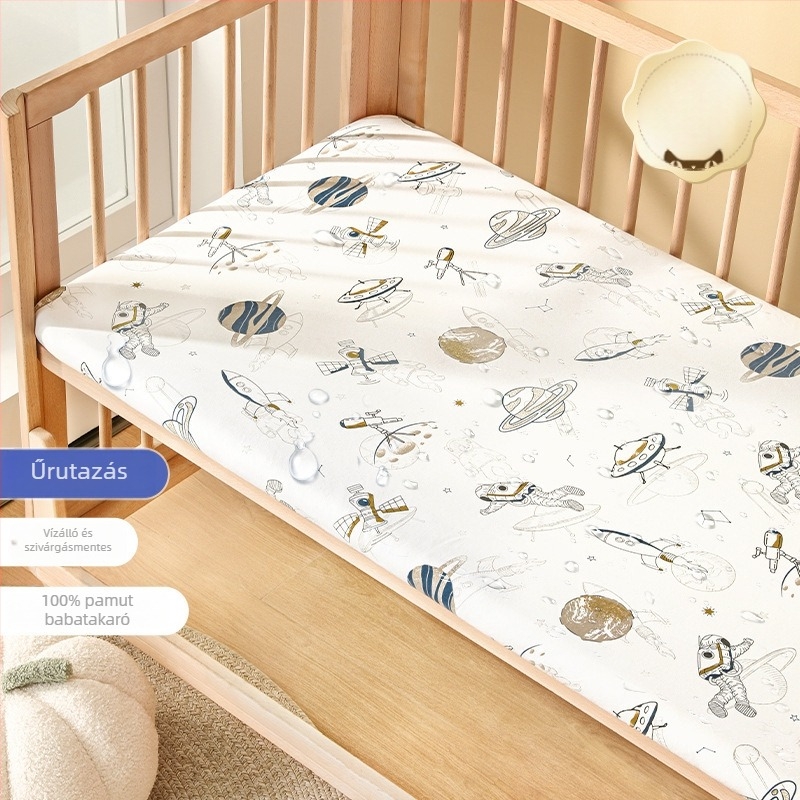 Belleptide Baba gumis lepedő, 100% pamutból, vízálló matracvédő és patchwork ágyneműhuzat
