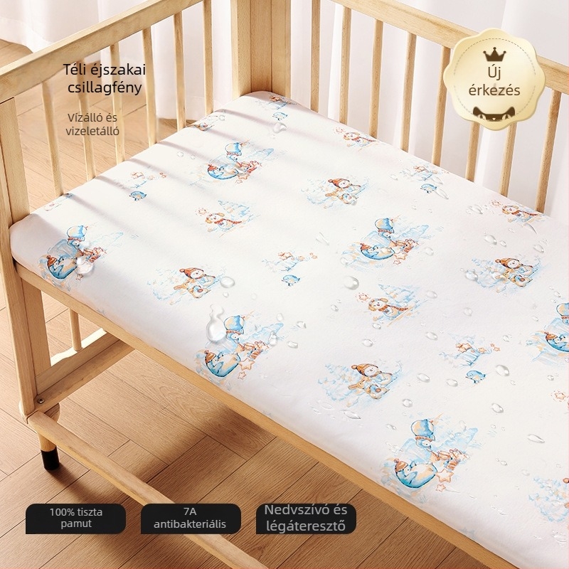 Belleptide Baba gumis lepedő, 100% pamutból, vízálló matracvédő és patchwork ágyneműhuzat