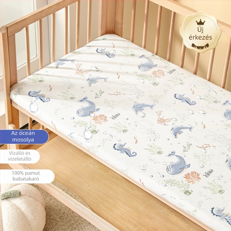 Belleptide Baba gumis lepedő, 100% pamutból, vízálló matracvédő és patchwork ágyneműhuzat