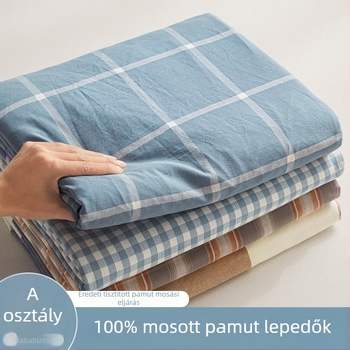 100% pamutból készült háromrészes ágyszett egyszemélyes ágyhoz, diákkollégium, minden évszakhoz, 2025-ös modell