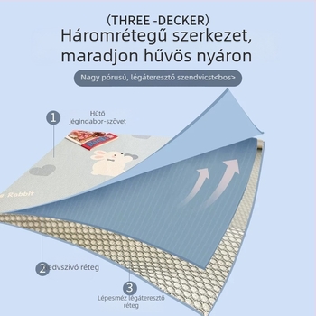 2026 Új A-kategóriás Ice Silk Cooling Mat, Ice Rattan Mat – Háromrészes matrakkészlet gumis lepedővel, mosógépben mosható
