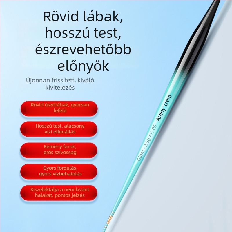 Tilápia horgász úszó színváltó fényével, rövid lábú, karcsú testű, elektronikus úszó nappali és éjszakai használatra