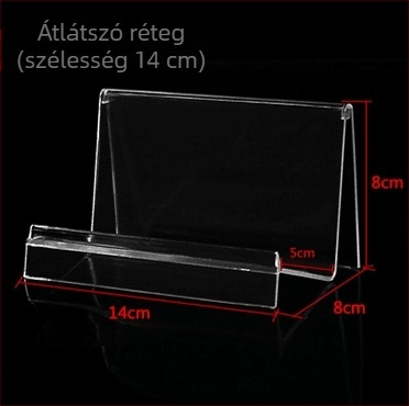 Pénztárca és táska kiállítóállvány, kétszintes, injekciós öntvény kivitel, gipsz burkolat, létra alakú