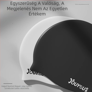 Youyou felnőtt szilikon úszósapka fülvédővel – vízálló, egyszínű