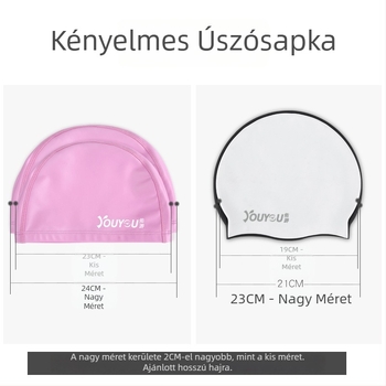 Youyou felnőtt szilikon úszósapka fülvédővel – vízálló, egyszínű