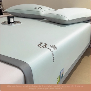 Jégselymes viszkóz ágytakaró-készlet, hímzett, összecsukható, könnyű luxus, géppel mosható