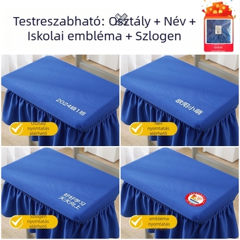 Vízálló iskolai asztal- és székhuzat készlet gyerekeknek (általános és középiskola), téglalap alakú, tartalmaz asztalterítőt, székhuzatot és hátsó támla huzatot, nyomtatható