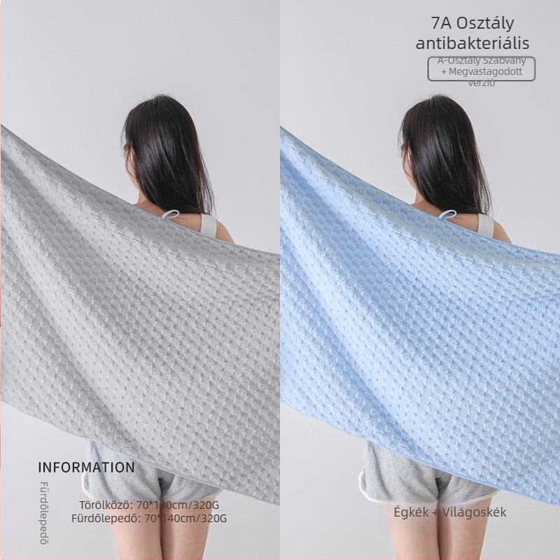 Háromdarabos törölközőkészlet egyetemi kollégium számára, 100% más anyag, 150D szál, jacquard szövés, minden törölköző kevesebb mint 100 g.