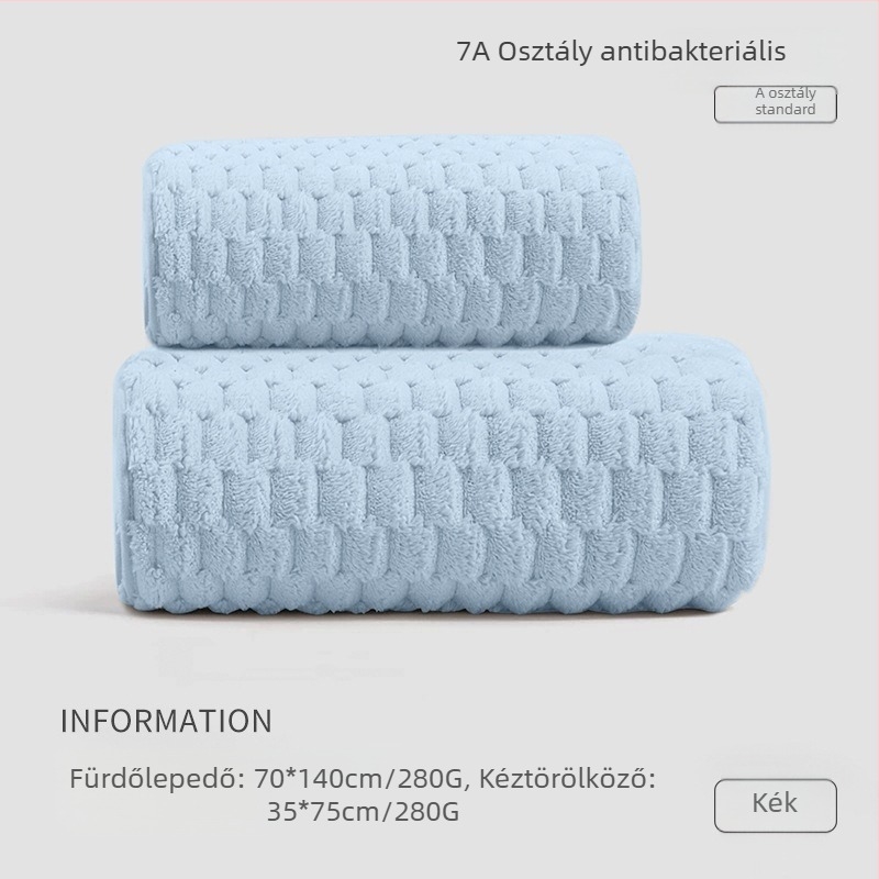 Háromdarabos törölközőkészlet egyetemi kollégium számára, 100% más anyag, 150D szál, jacquard szövés, minden törölköző kevesebb mint 100 g.