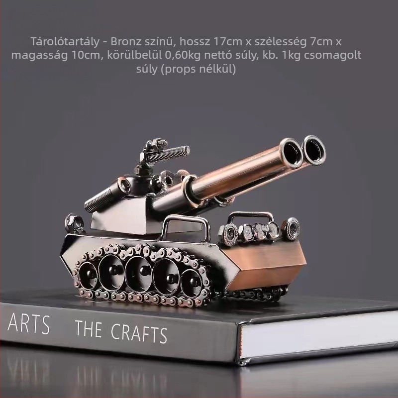 Ipari stílusú fém motormodell dísz – nappaliba való dekoráció; felület: elektroplatírozás; testreszabás nincs