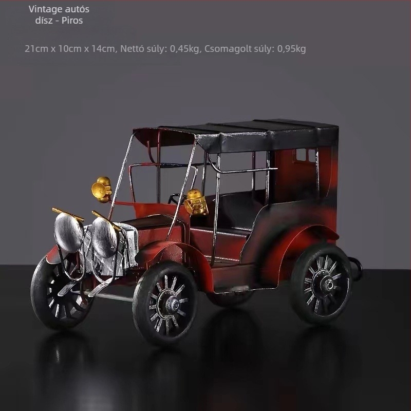 Ipari stílusú fém motormodell dísz – nappaliba való dekoráció; felület: elektroplatírozás; testreszabás nincs
