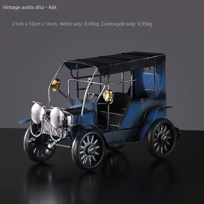 Ipari stílusú fém motormodell dísz – nappaliba való dekoráció; felület: elektroplatírozás; testreszabás nincs