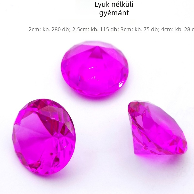 Nagykereskedelmi, több méretű akril gyémánt formájú gyöngyök gyerekeknek, színes műanyag gyémánt ékszer-kiegészítők (lyukas és lyuk nélküli), 500 g