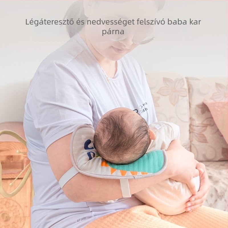 Baba etetés kar-támasztó párna — 100% pamut, újszülötttől 12 hónaposig, rajzfilm stílus, Happiness márka