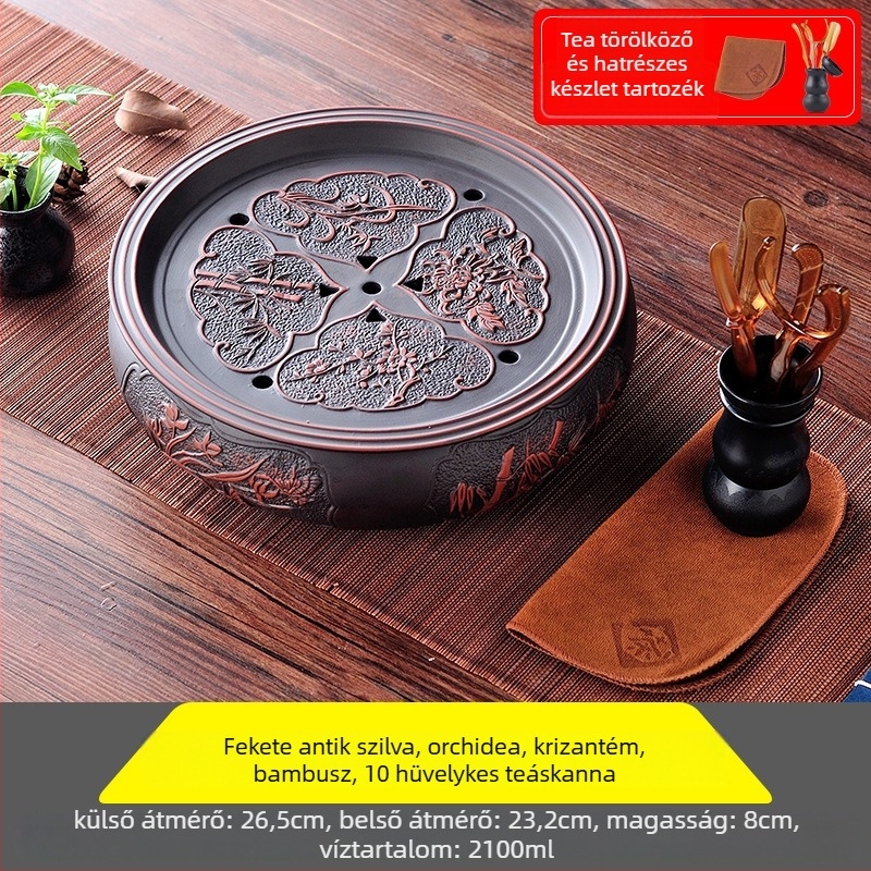 Kerámia teás tálca, kézzel készült, első osztályú minőség, retro stílus, könnyű luxus retro