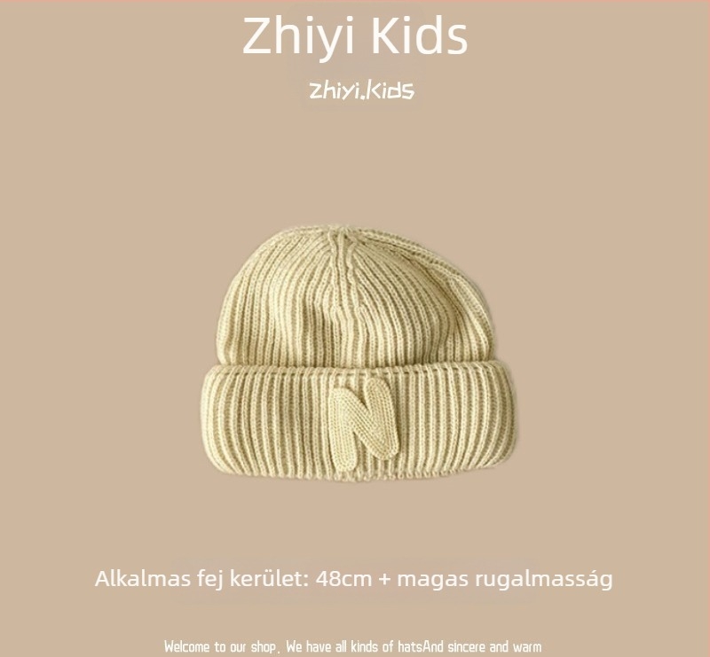 Uniszex gyapjú sapka fülvédővel babáknak és 1–4 éves gyerekeknek, koreai stílusú aranyos kötött sapka, téli meleg