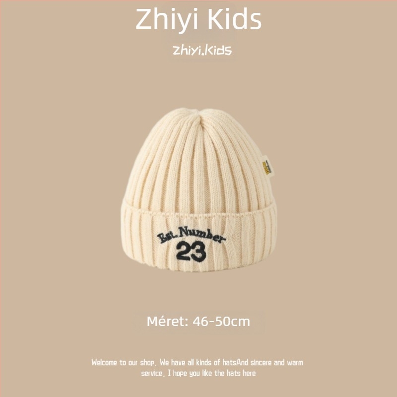 Uniszex gyapjú sapka fülvédővel babáknak és 1–4 éves gyerekeknek, koreai stílusú aranyos kötött sapka, téli meleg