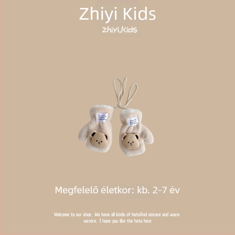 Uniszex gyapjú sapka fülvédővel babáknak és 1–4 éves gyerekeknek, koreai stílusú aranyos kötött sapka, téli meleg