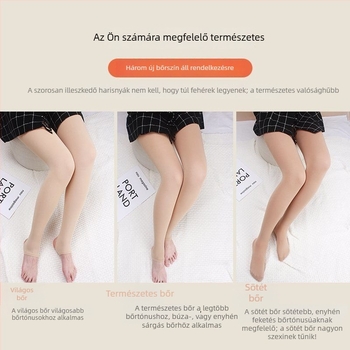 Plusz méretű nude színű leggings fleece béléssel, tavasz–őszre és külső viseletre télen