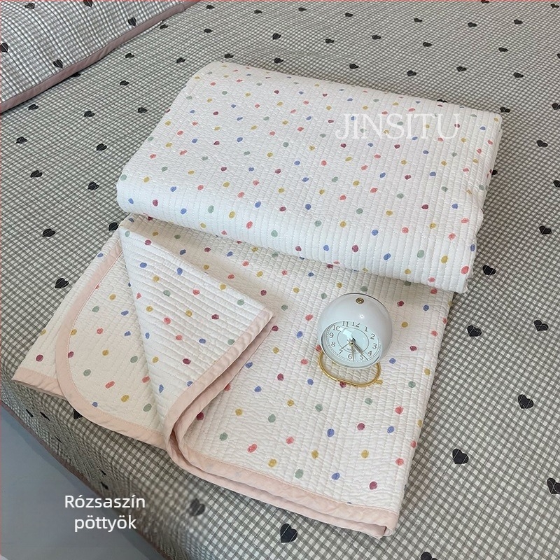 Három részes ágytakaró készlet, 100% pamut, csíkos minta, twill szövet, reaktív nyomtatás, négy évszakos használatra