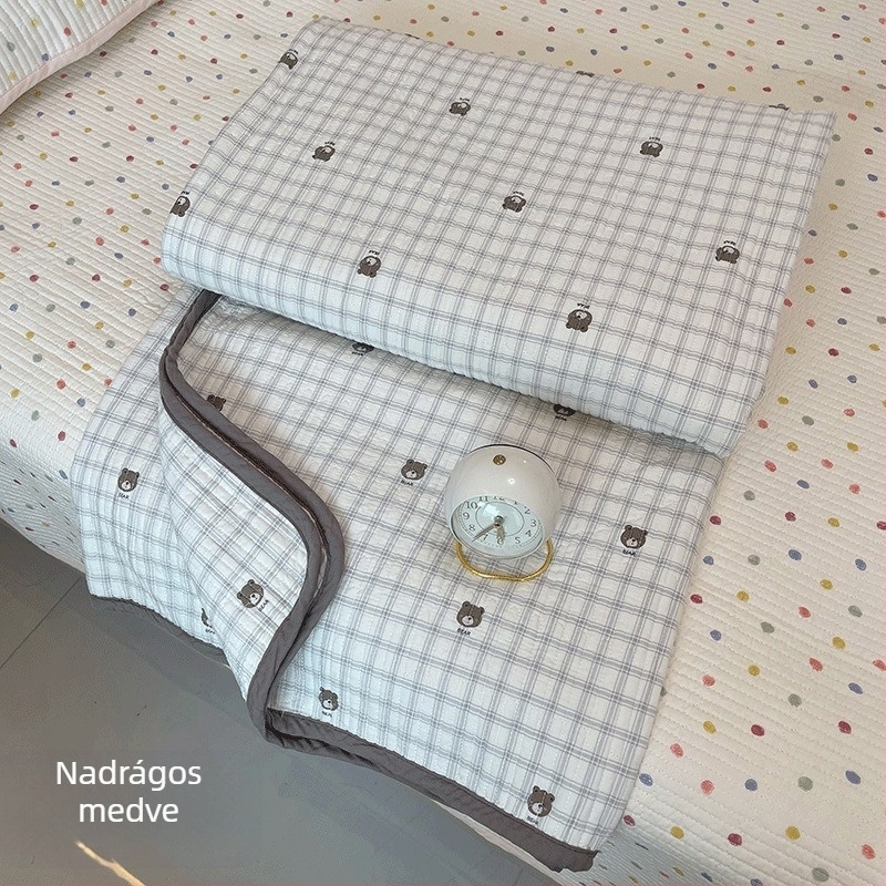 Három részes ágytakaró készlet, 100% pamut, csíkos minta, twill szövet, reaktív nyomtatás, négy évszakos használatra