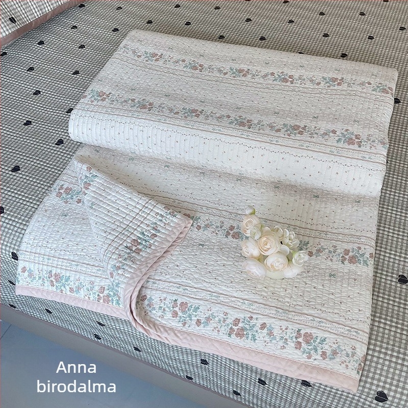 Három részes ágytakaró készlet, 100% pamut, csíkos minta, twill szövet, reaktív nyomtatás, négy évszakos használatra