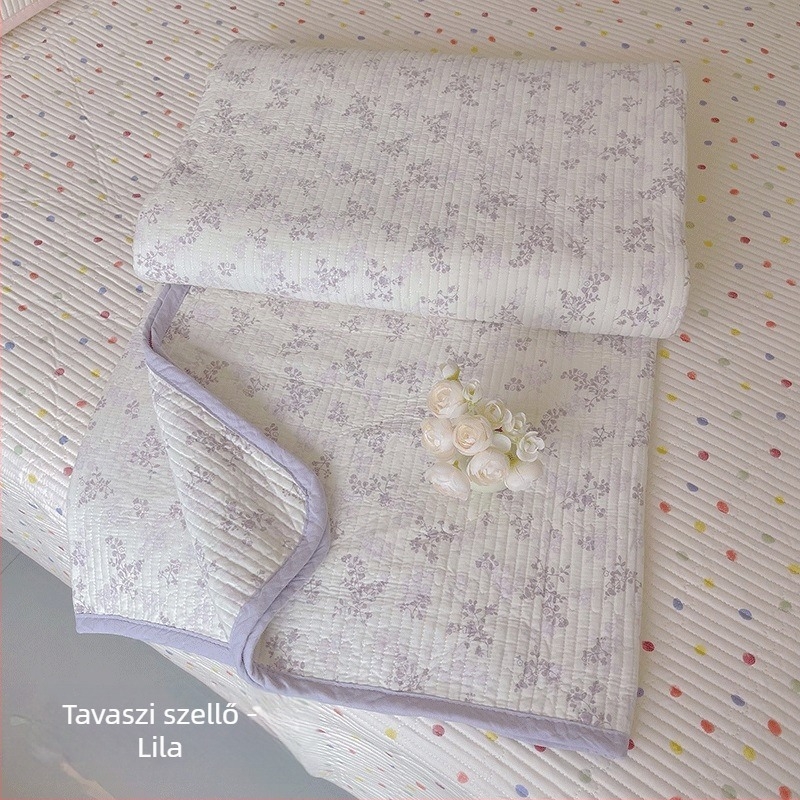 Három részes ágytakaró készlet, 100% pamut, csíkos minta, twill szövet, reaktív nyomtatás, négy évszakos használatra