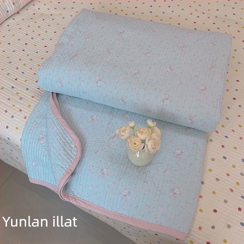 Három részes ágytakaró készlet, 100% pamut, csíkos minta, twill szövet, reaktív nyomtatás, négy évszakos használatra