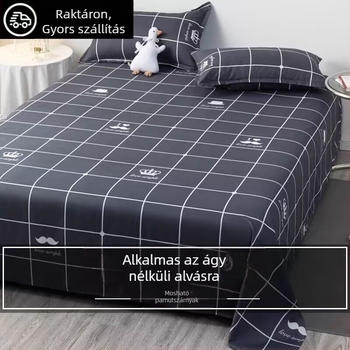 Kollégiumi ágynemű készlet: poliészter, twill szövés, reaktív nyomtatás és festés, csíkos minta, modern minimalist stílus
