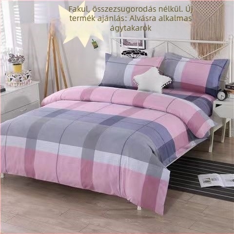 Kollégiumi ágynemű készlet: poliészter, twill szövés, reaktív nyomtatás és festés, csíkos minta, modern minimalist stílus