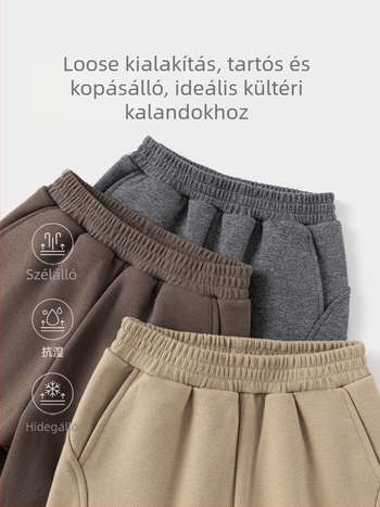 Gyerekeknek készült pamutnadrág, sokoldalú stílus, középmagas derék elasztikus derekú szalaggal, karikatúra mintával