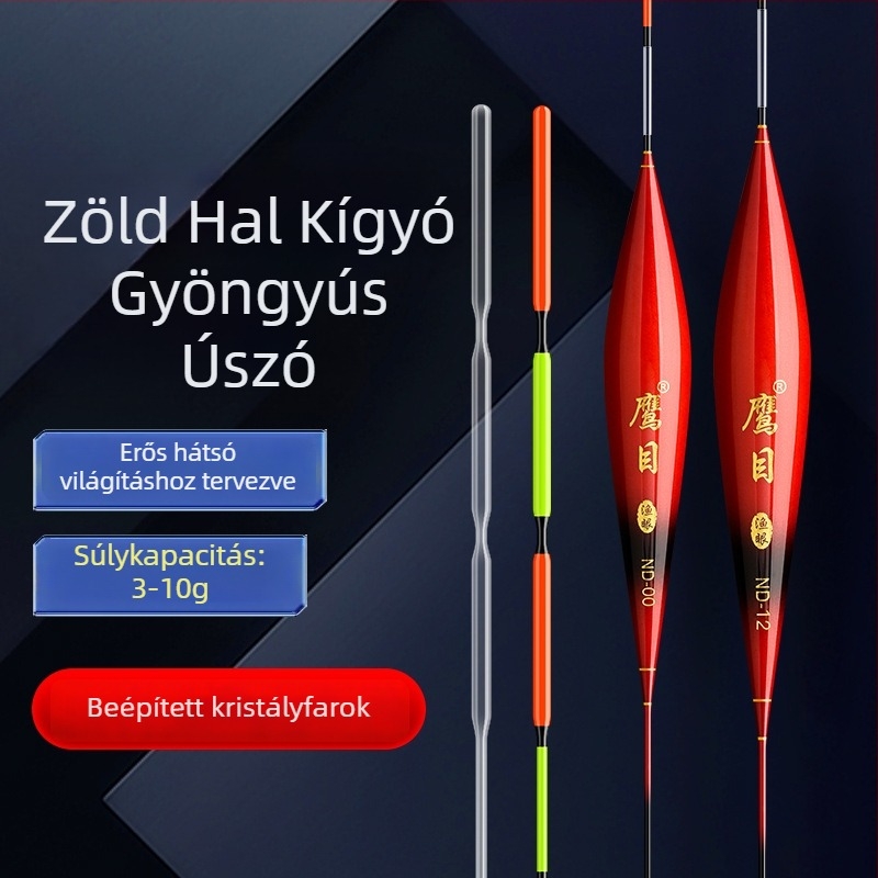 Eagle Eye horgász úszó — függőleges sodrás, nanométeres anyag, világító