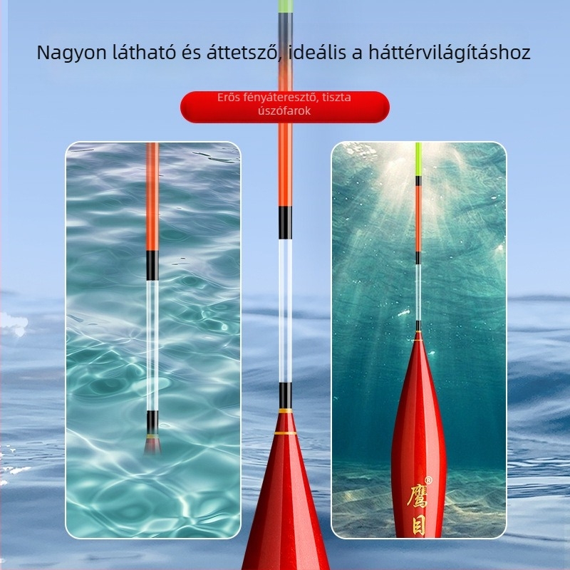 Eagle Eye horgász úszó — függőleges sodrás, nanométeres anyag, világító