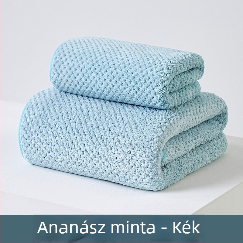 Korall fleece törölköző készlet, magas sűrűség, nedvszívó, tekerhető törölköző