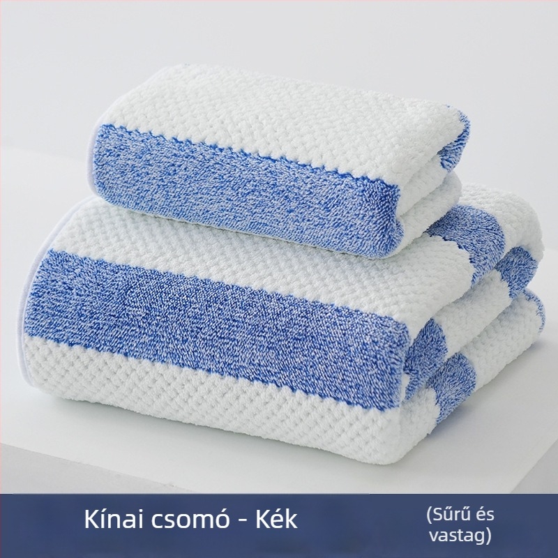 Korall fleece törölköző készlet, magas sűrűség, nedvszívó, tekerhető törölköző